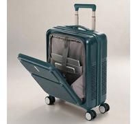 Aerolite FLX Front Opening Cabin Suitcase 55x40x20/23cm Expandable Carry On Luggage with Laptop Compartment, USB Charging, TSA Lock & Silent Wheels -