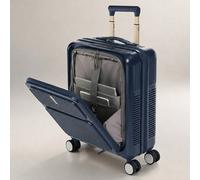 Aerolite FLX Front Opening Cabin Suitcase 55x40x20/23cm Expandable Carry On Luggage with Laptop Compartment, USB Charging, TSA Lock & Silent Wheels -