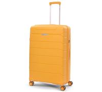 Aerolite Large 28in 100L Premium Lightweight Polypropylene Hard Shell 4 Wheel Spinner Travel Hold Checked Check in Luggage Suitcase (Mango)