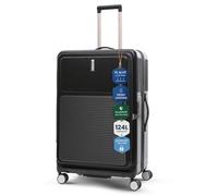 Aerolite Large 28in Front-Loading Expandable Suitcase, 124L, 8 Wheels | Hard Shell Check-in Checked Hold Luggage , 124L , Front-loading , 4 Dual Spinner Wheels , Business & Leisure Travel (Black)