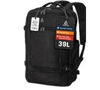 Aerolite Large 39L 3-in-1 Travel Backpack 55x35x20cm, Fits 17in Laptop | Carry On Cabin Luggage, Rucksack Satchel Holdall Daypack, Fits 17in Laptop, Work School Office & Weekend Flight Bag, Black