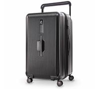 Aerolite M-Lite Large Premium 112L Travel Check in Checked Hold Luggage Suitcase Trunk with 4 + 1 Silent Wheels, Polypropylene Hard Shell, Waterproof Pocket, Foldable Divider Panels & TSA Lock, Black