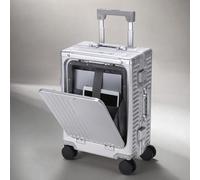 Aerolite M-Lite Premium Full Aluminium Cabin Suitcase with Front Laptop Compartment, Zipperless TSA Locks, USB Charging, Bottle Holder & 15-Year Warra