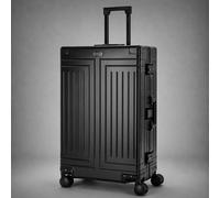 Aerolite M-Lite Premium Full Aluminium Large Suitcase, Zipperless TSA Locks, SILVADUR™ Antimicrobial Interior, 360° Spinner Wheels, Checked Luggage, 1
