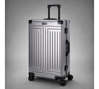 Aerolite M-Lite Premium Full Aluminium Large Suitcase, Zipperless TSA Locks, SILVADUR™ Antimicrobial Interior, 360° Spinner Wheels, Checked Luggage, 1