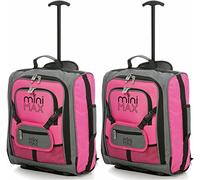 Aerolite MiniMAX 30L EasyJet 45x36x20 Maximum Size Cabin Hand Luggage Under Seat Trolley Backpack Carry On Cabin Hand Luggage Bag with 2 Year Warranty Set of 2