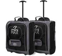Aerolite MiniMAX 30L EasyJet 45x36x20cm Maximum Size Kids Cabin Hand Luggage Under Seat Trolley Backpack Carry On Cabin Hand Luggage Bag 45x36x20 (Black Set of 2)