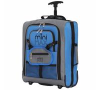 Aerolite MiniMAX 40x30x20cm Ryanair & Wizz Air Max Size Lightweight Under Seat Carry On Cabin Hand Luggage Flight Travel Backpack Trolley Bag 40x30x20 2 Wheels Also Approved for Easyjet & More (Blue)