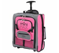Aerolite MiniMAX 40x30x20cm Ryanair & Wizz Air Max Size Lightweight Under Seat Carry On Cabin Hand Luggage Flight Travel Backpack Trolley Bag 40x30x20 2 Wheels Also Approved for Easyjet & More (Pink)
