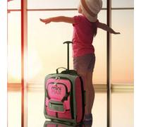 Aerolite Minimax Kids Travel Trolley Case, Lightweight 30L, 45X35X20Cm, Pink, Polyester, Toy Pocket, Airline Approved