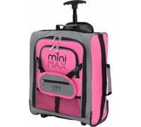 Aerolite MiniMAX 40x30x20cm Ryanair & Wizz Air Max Size Kids Childrens Lightweight Under Seat Carry On Cabin Hand Luggage Flight Travel Backpack Trolley Bag 40x30x20 2 Wheels (Pink)