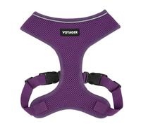 Aerolite No Pull Mesh Dog Harness with Lightweight, Soft, Breathable Chest Coverage, Reflective Stitching, and Adjustable Straps for Walking, Running, Training, Heavy Duty and Durable - Purple, XS