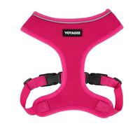 Aerolite No Pull Mesh Dog Harness with Lightweight, Soft, Breathable Chest Coverage, Reflective Stitching, and Adjustable Straps for Walking, Running, Training, Heavy Duty and Durable - Fuchsia, XS