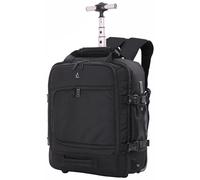 Aerolite Premium 45x36x20cm Easyjet Maximum Size Trolley Backpack Bag with 2 Wheels Travel Carry On Flight Rucksack Cabin Luggage Suitcase Bag 45x36x20 Black