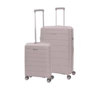 Aerolite Premium Hard Shell Polypropylene Travel Suitcase Luggage Set 4 Wheels in Cream | Size: 2 Pack Aerolite Cream 2 Pack