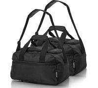 Aerolite 40x20x25cm Ryanair Maximum Size Premium Lightweight Foldable Under Seat Flight Travel Carry On Hand Cabin Luggage Duffel Bag Holdall 40x20x25 (Black, Set of 2)