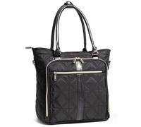 Aerolite 16.5” Quilted Ladies Laptop Bag - Elegant Travel Tote, Carry-On Hand Luggage, 45x36x20cm, Padded Shoulder Strap, USB Port & 10-Year Warranty