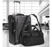 Aerolite 55x40x20 + 40x20x25 Ryanair 2 Piece Cabin Luggage Set in Black Aerolite Black Cabin