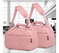 Aerolite 40x20x25cm Ryanair Maximum Size Premium Lightweight Foldable Under Seat Flight Travel Carry On Hand Cabin Luggage Duffel Bag Holdall 40x20x25 (Black, Set of 2)