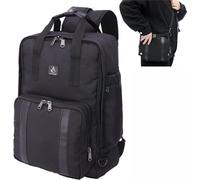 Aerolite Ryanair Size 20L Eco-Friendly Backpack with Removable Small Carry Pouch Travel Carry On Hand Cabin Luggage Flight Rucksack Bag 40x20x25cm Black
