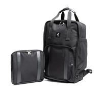 Aerolite 40x20x25cm Ryanair Maximum 20L Eco-Friendly Backpack with Removable Small Carry Pouch Travel Carry On Hand Cabin Luggage Flight Rucksack Bag 40x20x25 Ryanair Approved Black