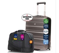 Aerolite Ryanair & Wizz Air Cabin Luggage Set - 55x40x20cm Expandable to 55x40x23cm Hard Shell Suitcase with TSA Lock & 2 Wheels + 40x30x20cm Undersea