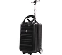 Aerolite 40x20x25cm Ryanair Under Seat Lightweight Hard Shell Carry On Hand Cabin Luggage Travel Suitcase Cabin Bags Underseat with 2 Wheels and TSA Approved Lock (Black)