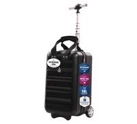 Aerolite 40x20x25cm Ryanair Under Seat Lightweight Hard Shell Carry On Hand Cabin Luggage Travel Suitcase Cabin Bags Underseat with 2 Wheels and TSA Approved Lock (Black)