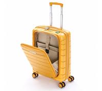 Aerolite Smart Cabin Suitcase with Front Laptop & Tablet Compartment, Expandable 55x40x20 to 55x40x23cm, YKK Zips, Silvadur® Antimicrobial, TSA Lock,