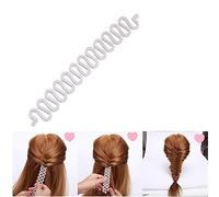 Aeromdale 2PC Random Color Wonder French Magic Hair Clip Braider Braid Stylist Queue Twist Plait Hair Braiding Tool Holder Roller DIY Bun Maker Hairstyle Styling Accessory Fashion Salon (Style 3)