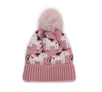 Aeromdale Child Christmas Horse Hat with Pompom Winter Knitted Beanie Unisex Funny Holiday Hat for 1-8 Years Old Kids Boys Girls New Year Party - C - 1 PC