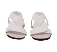 Aeromdale Doll Sandals Solid Color Twist Shoes for 18 Inch American Doll 43cm Girl Doll Accessories - xm111-1 Pair