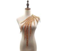 Aeromdale Sewing Applique Embroidered Lace Sewing On Patch Costume Accessories for DIY Wedding Bridal Prom Dress Neckline Bodice Belt Embellishment - #F