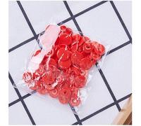 Aeromdale T3 Snap Buttons Plastic Fasteners Press Studs Accessories for DIY Crafts Diapers Bibs Making 20 Pcs - Red