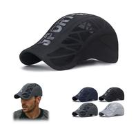 Aeromesh Sport Cap, Aero Mesh Sports Cap, Running Caps for Men, Breathable Mesh Design for Running Golf Tennis (UK, Alpha, One Size, Black)