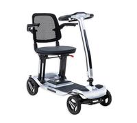 AeroMg Lightweight Folding Mobility Scooter with Magnesium Frame, 10 Mile Range, 12Ah Lithium Battery, Fast Charge, LCD Display & LED Headlight (Mercury)