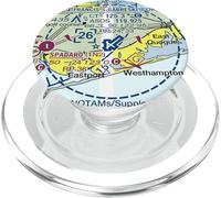 Aeronautical VFR Sectional Chart - Long Island, Hamptons, NY PopSockets PopGrip for MagSafe