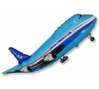 Aeroplane Balloon 26" Foil Balloon - Blue