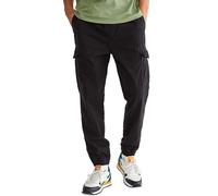 AEROPOSTALE Men's Aero Cargo Jogger Pant, Dark Black, X-Small
