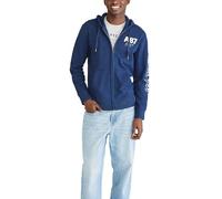 AEROPOSTALE Men's Aero Logo Full Zip Hoodie-Left Chest, Cadet Navy, M