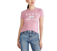 AEROPOSTALE Women's Aero Ss Graphic Tee-Block, Fox Glove, XS