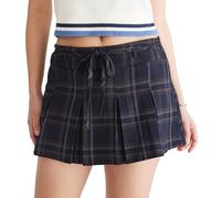 Aeropostale Women's Low-Rise Houndstooth Tie-Waist Mini Skort Skirt, Silhouette, XL