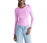 AEROPOSTALE Womens Seriously Soft Smooth Crew Neck Long Sleeve Bodysuit, Bodacious, XS