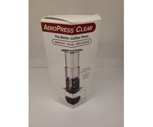 AeroPress Clear Coffee Maker + 100 Filters Espresso Style 1-3 Cup Aerobie