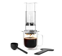 AeroPress Clear Coffee Press - 3 in 1 brew method combines French Press, Pourover, Espresso - Full bodied coffee without grit or bitterness - Small portable coffee maker for camping & travel