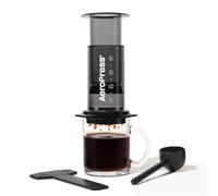 AeroPress Clear Coffee Press - 3 In 1 Brew Method Combines French Press, Pourover, Espresso, Full Bodied Coffee Without Grit or Bitterness, Small Portable Coffee Maker for Camping & Travel, Black