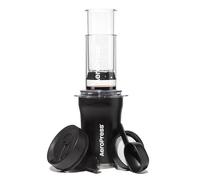 AeroPress Go Plus, Small Portable Coffee Maker Kit, Travel, Camping & Office, All-in-One French Press, Pour-Over & Espresso Style Manual Brewer, 2 Min Brew for Less Bitterness, More Flavor, Black