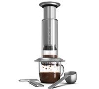 AeroPress | Premium Coffee Press | Glass Manual Coffee Brewer | Silver One Size