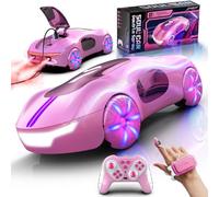 AEROQUEST Remote Control Cars for Kids Age 6 7 8 9 10,Rechargeable 2.4GHz Gesture Sensing RC Drift Stunt Cars with Light Spray & Sound for Birthday Gifts