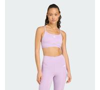 adidas Women's AeroReact Training 3Stripes Bra, Powder Plum, XS